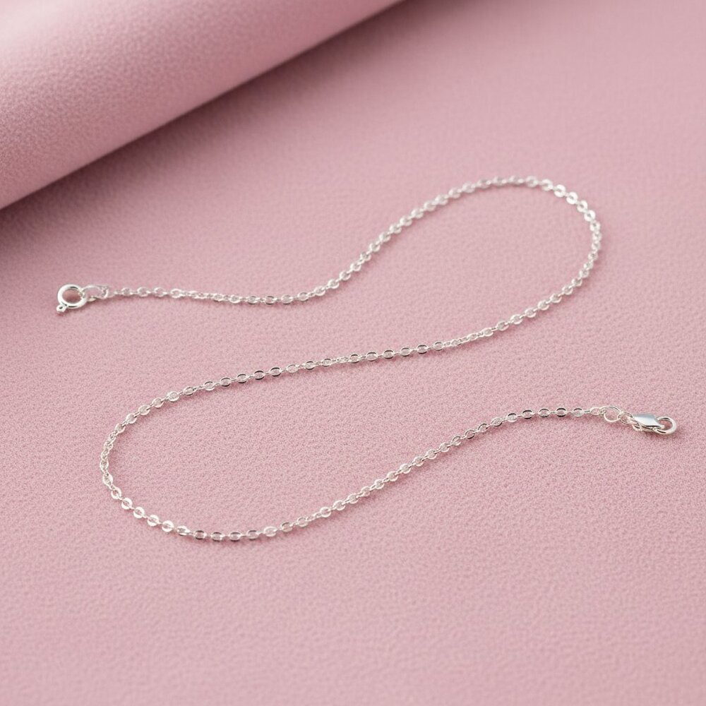 Italian Sterling Silver Cable Chain - Picture 3 of 3